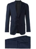 Caruso Formal Suit, Men's, Size: 52, Blue, Cupro/wool/bemberg
