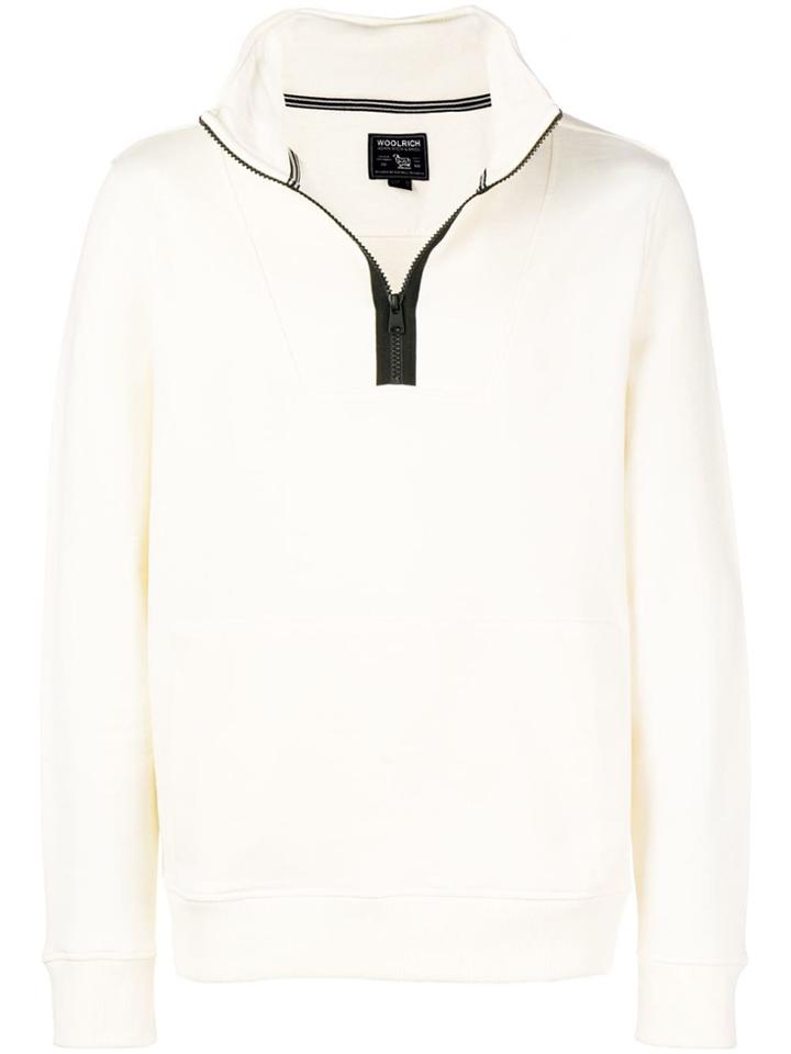 Woolrich Knitted Logo Fleece - White
