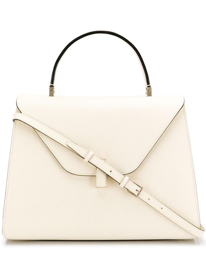 Valextra Top Handle Tote Bag - White