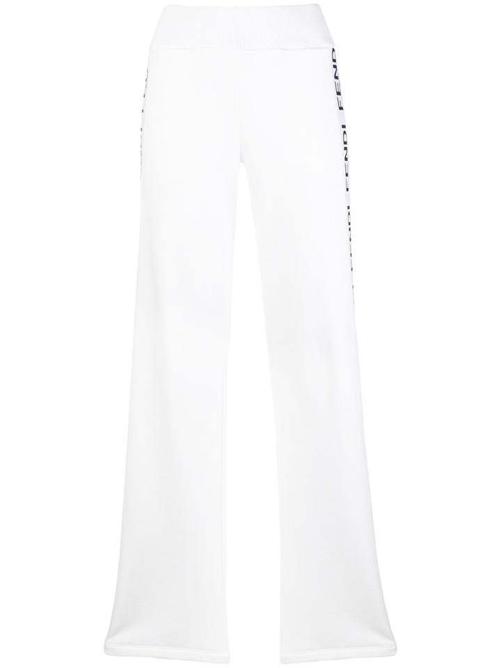 Fendi Logo Detail Track Pants - White