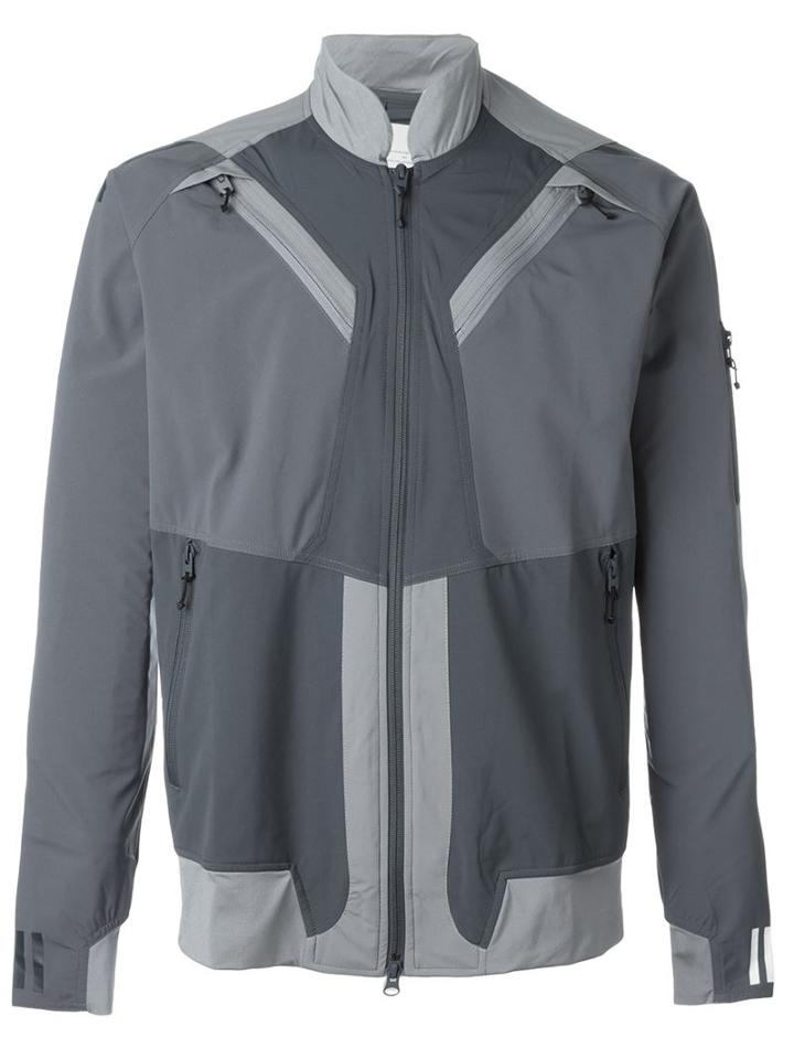 Adidas Originals Geometric Panelled Sport Jacket, Men's, Size: Large, Grey, Polyamide