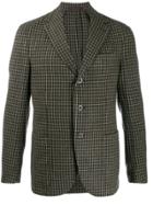 The Gigi Single-breasted Checked Blazer - Green