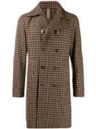 Eleventy Double-breasted Fitted Coat - Brown
