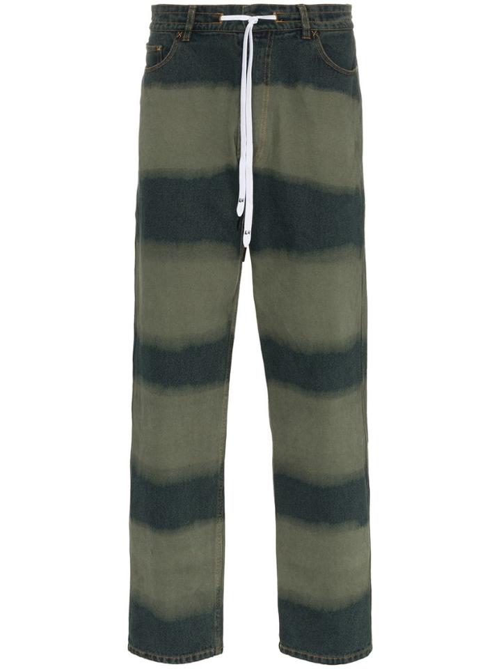 Liam Hodges Hamburglar Wide Leg Jeans - Green