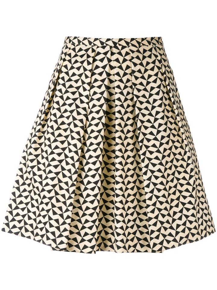 Eggs - Triangle Print Skirt - Women - Cotton/spandex/elastane/acetate/viscose - 44, Black, Cotton/spandex/elastane/acetate/viscose