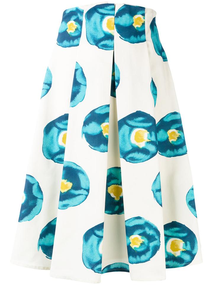 Eggs - Pleated Floral-print Skirt - Women - Acetate/viscose Crepe - 44, Acetate/viscose Crepe