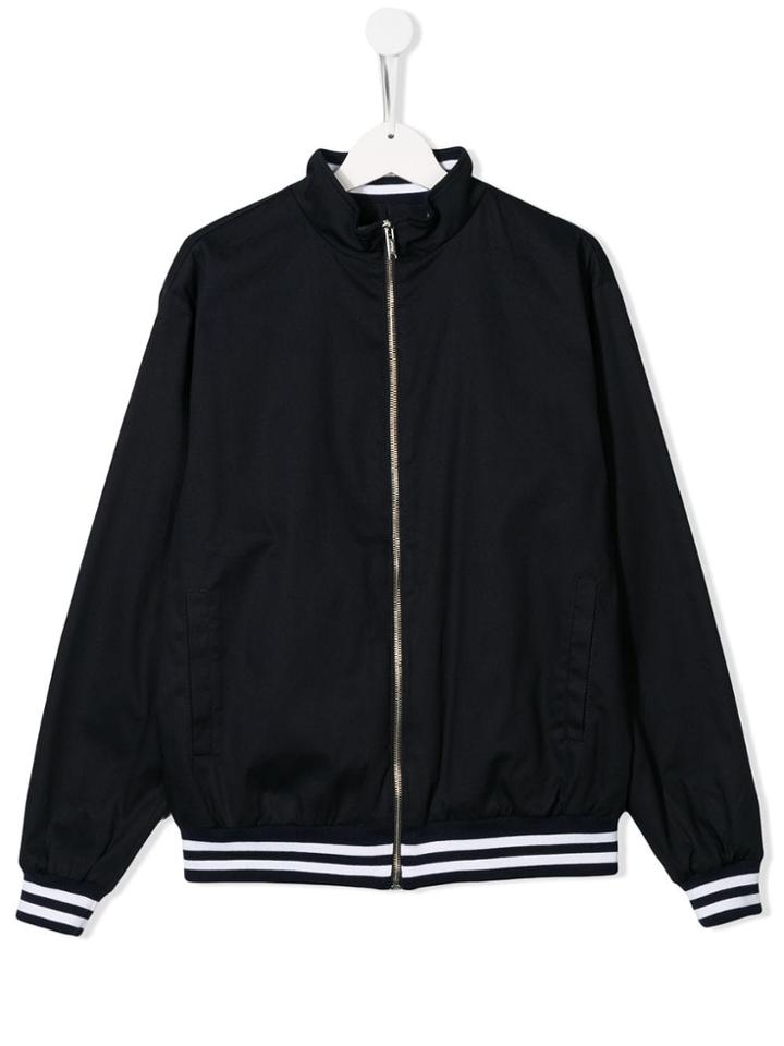 Dondup Kids Striped Hem Jacket - Blue