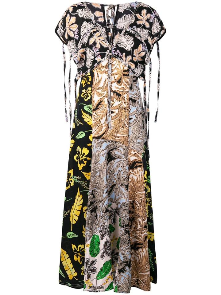 3.1 Phillip Lim Patchwork Maxi Dress - Black