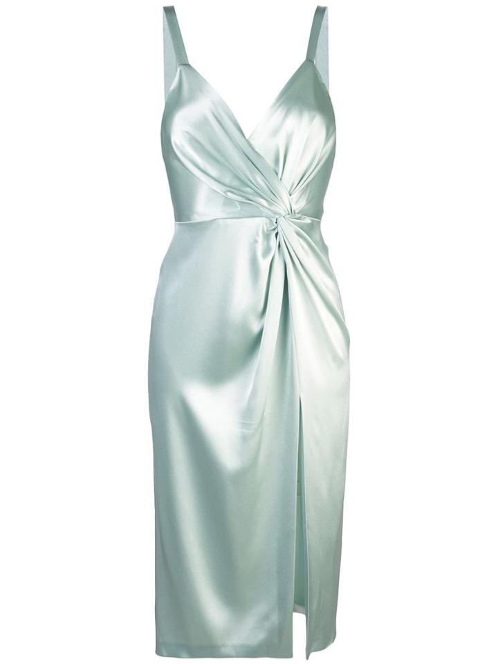 Jill Jill Stuart Twisted Front Satin Dress - Green