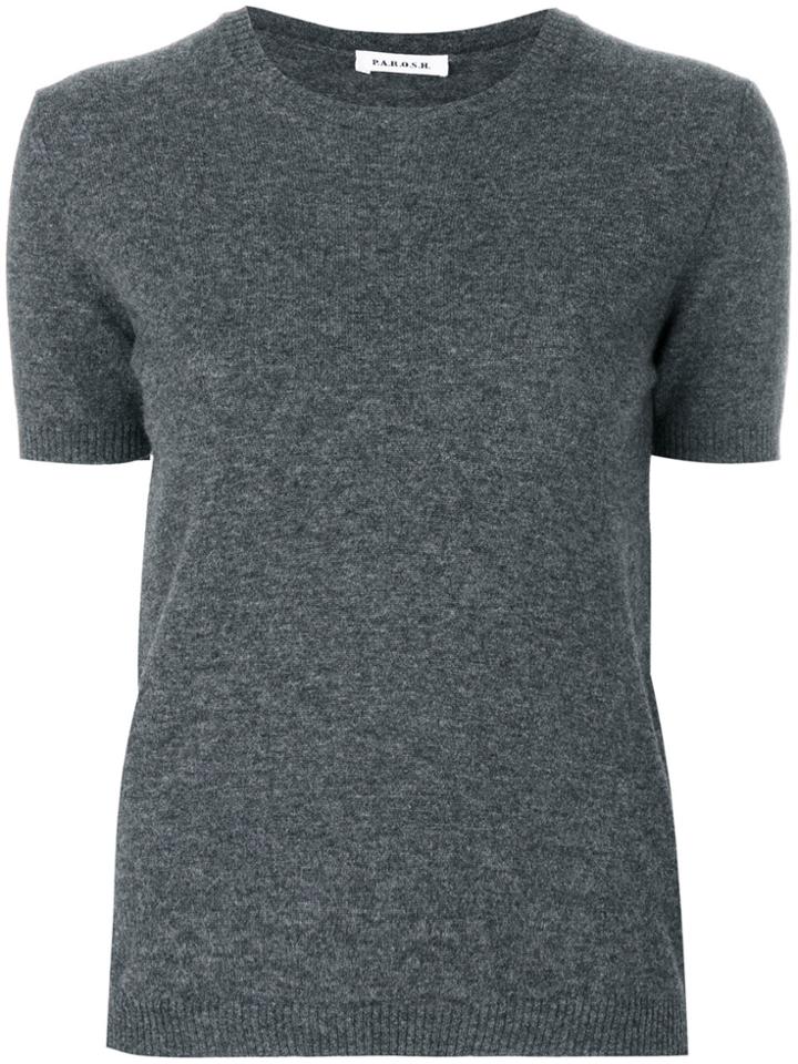 P.a.r.o.s.h. Short Sleeve Jumper - Grey