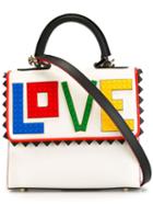 Les Petits Joueurs Lego Love Tote, Women's, White, Calf Leather