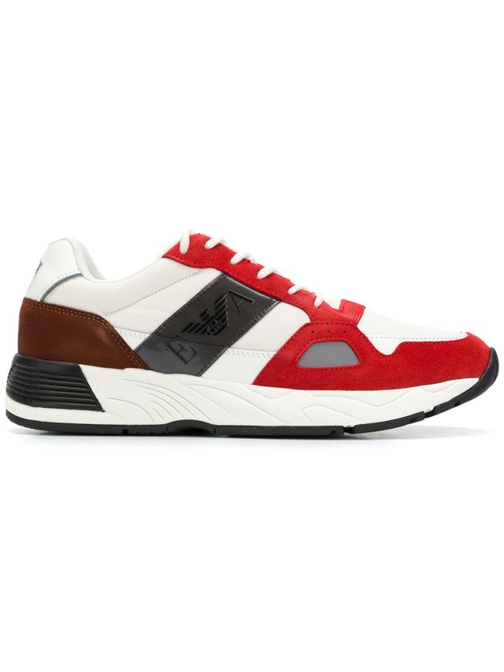 Emporio Armani Logo Panelled Sneakers - Multicolour