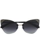 Bulgari Cat Eye Tinted Sunglasses - Black