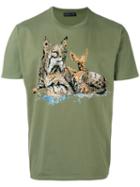 Etro Tiger Print T-shirt, Men's, Size: Xl, Green, Cotton