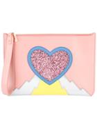 Sophie Hulme Embellished Clutch, Women's, Pink, Cotton/calf Leather/pvc