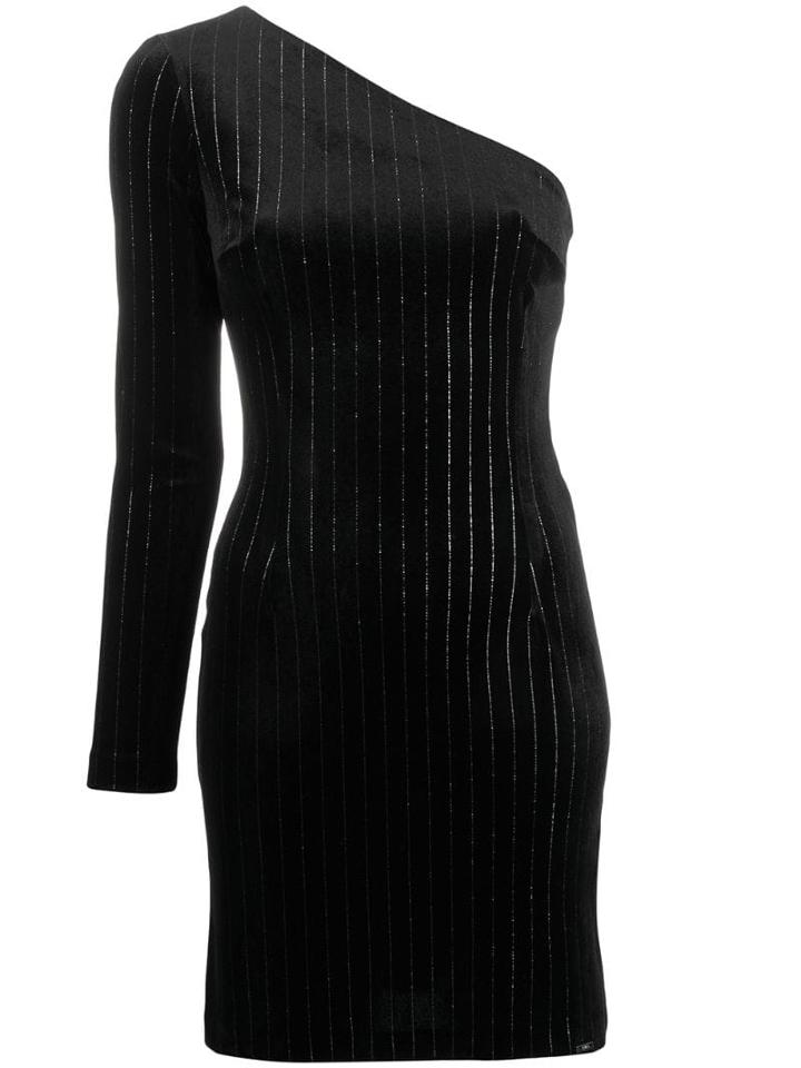 Liu Jo One Shoulder Fitted Dress - Black