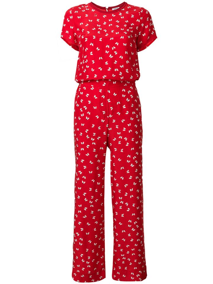 P.a.r.o.s.h. Butterfly Print Jumpsuit - Red