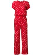 P.a.r.o.s.h. Butterfly Print Jumpsuit - Red