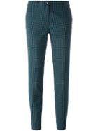 Etro Geometric Jacquard Trousers, Women's, Size: 42, Blue, Cotton/polyamide/spandex/elastane
