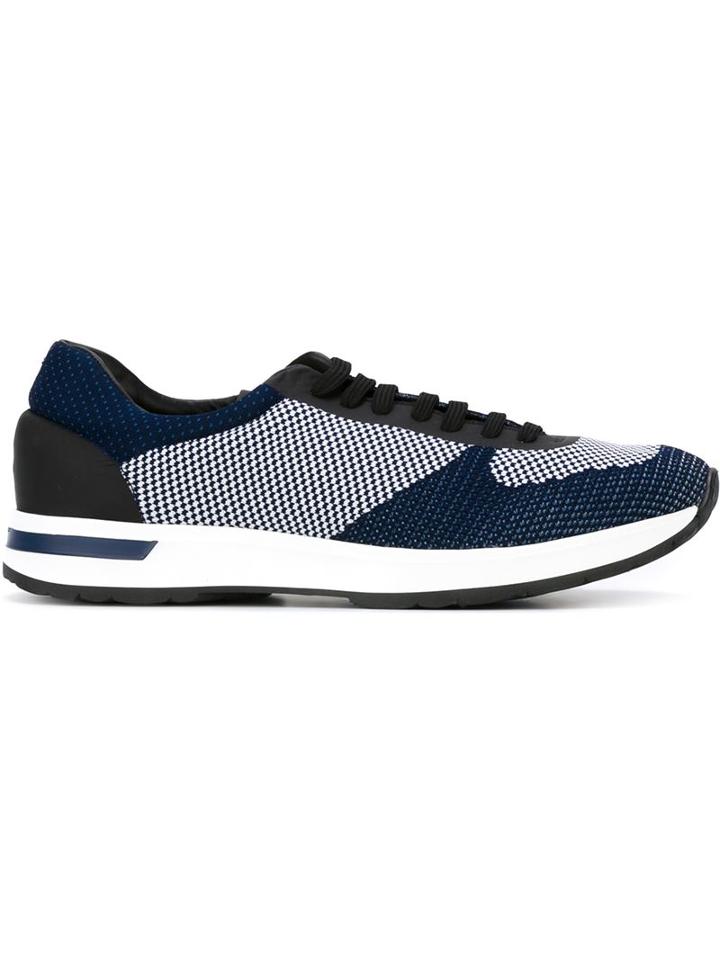 Moncler New Montego Sneakers, Men's, Size: 41, Blue, Cotton/leather/rubber