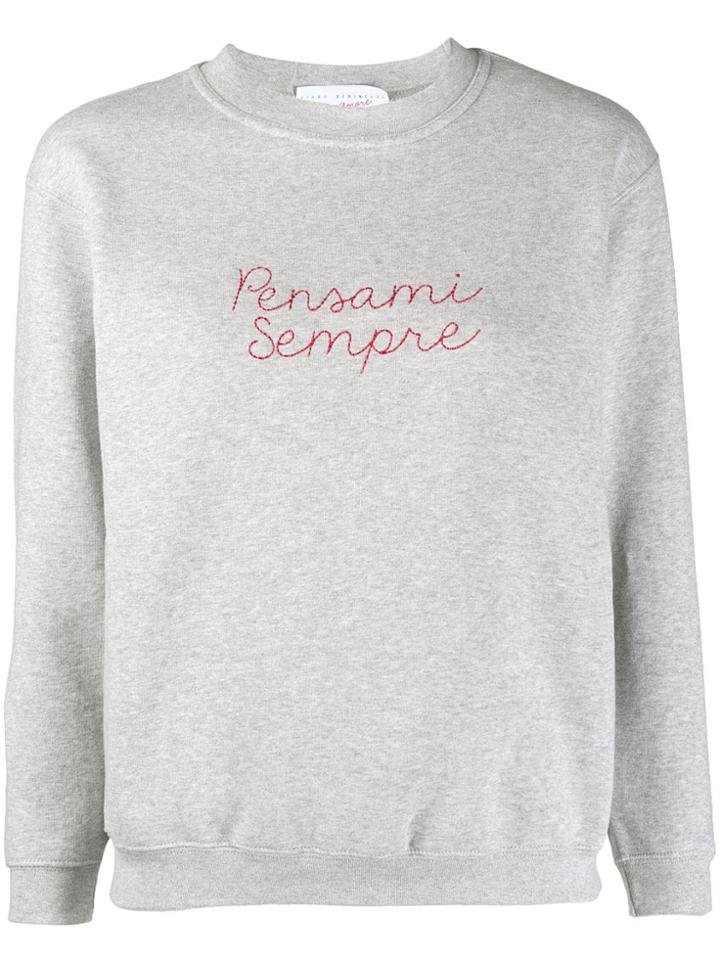 Giada Benincasa Slogan Motif Jumper - Grey