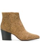 Buttero Fur Ankle Boots - Brown