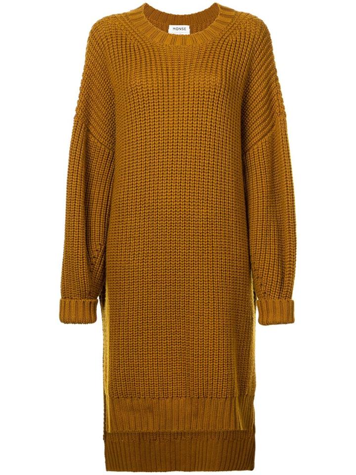 Monse Oversized High Low Jumper - Brown
