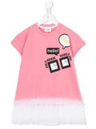 Fendi Kids - Ruffled T-shirt Dress - Kids - Cotton/polyester/spandex/elastane - 4 Yrs, Toddler Girl's, Pink/purple