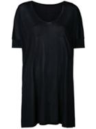 Roberto Collina Loose-fit Knitted T-shirt, Women's, Size: Large, Black, Polyester/viscose