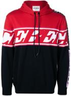 Iceberg Logo Print Hoodie - Red