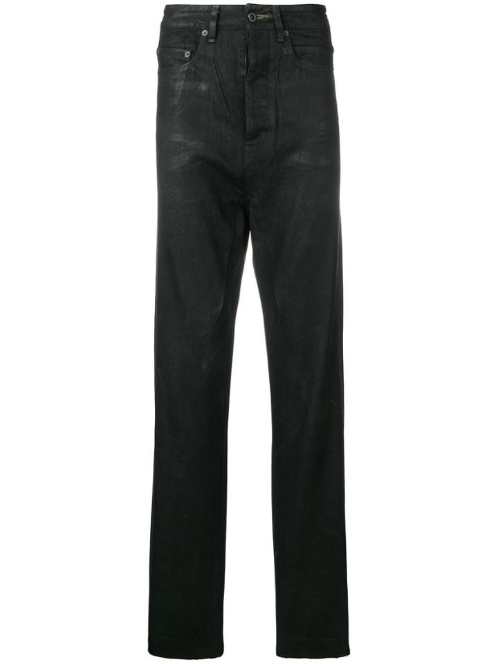 Rick Owens Drkshdw Long Collapse Jeans - Black