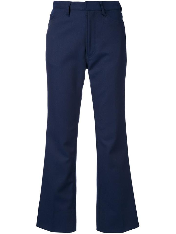 Theatre Products Flared Crop Trousers, Women's, Blue, Polyester