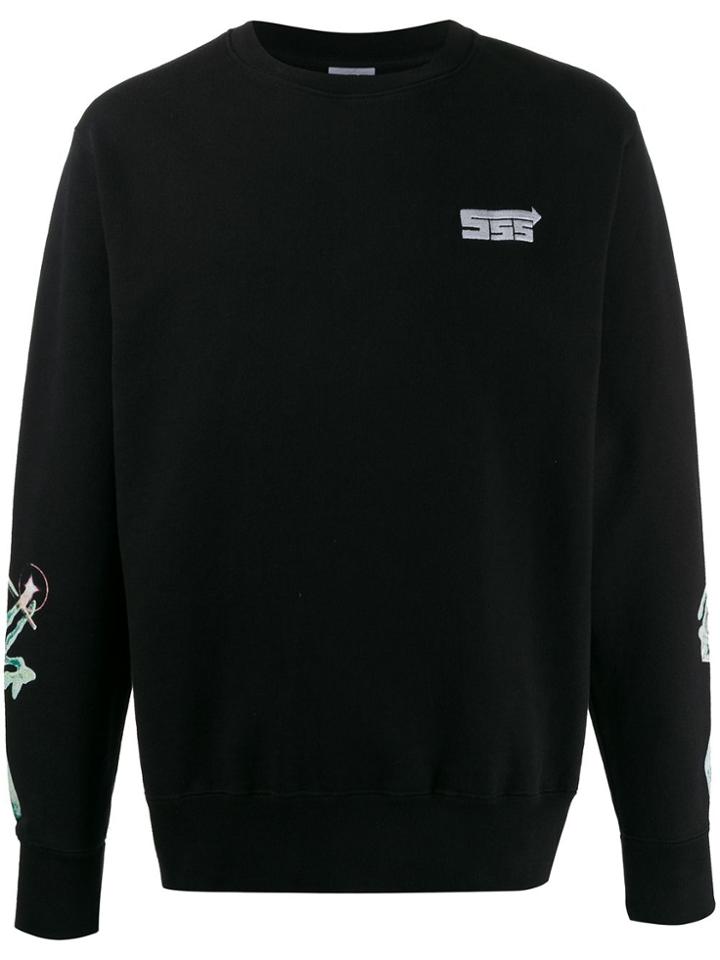 Sss World Corp Embroidered Logo Sweatshirt - Black