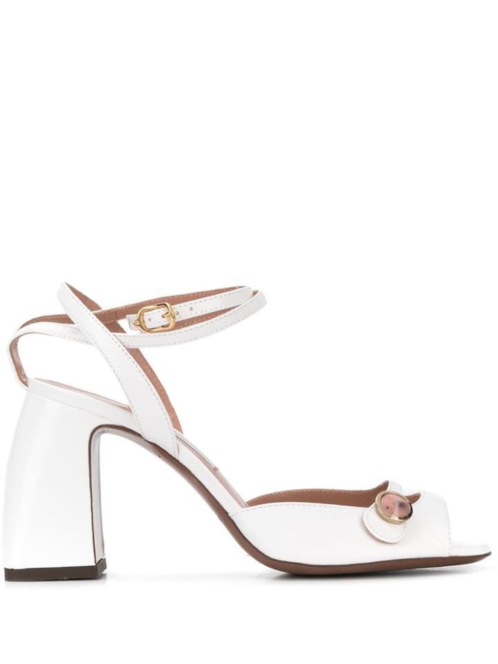 L'autre Chose Heeled Sandals - White