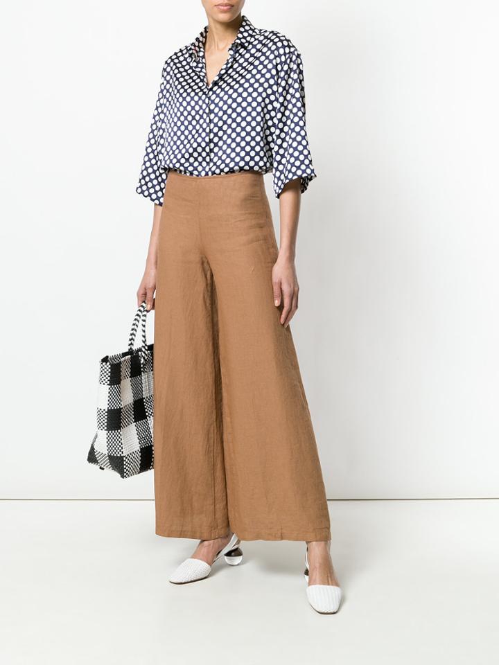 Stefano Mortari Flared Tailored Trousers - Nude & Neutrals