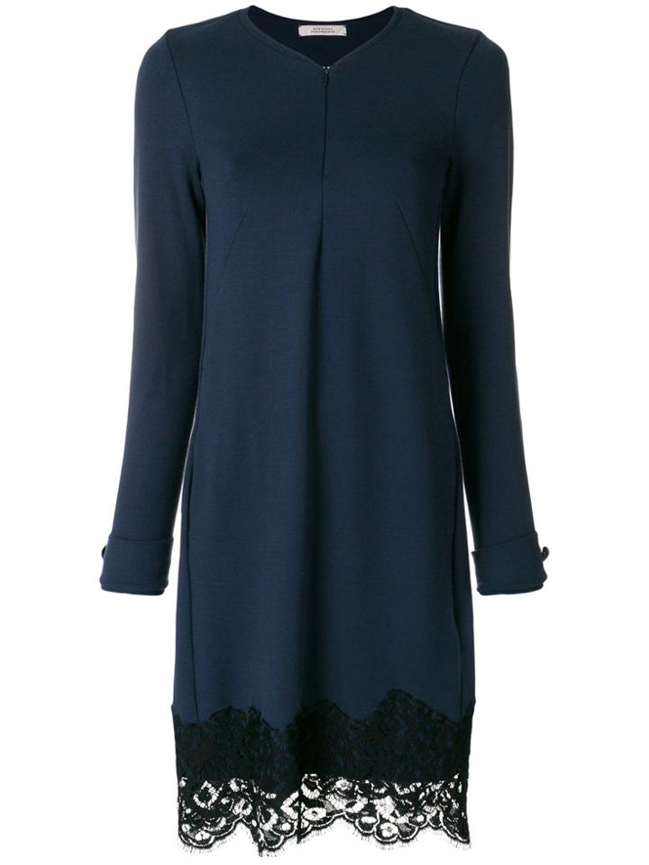 Dorothee Schumacher Lace Hem Dress - Blue