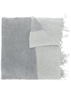 Lost & Found Ria Dunn Fringed Striped Scarf - Grey