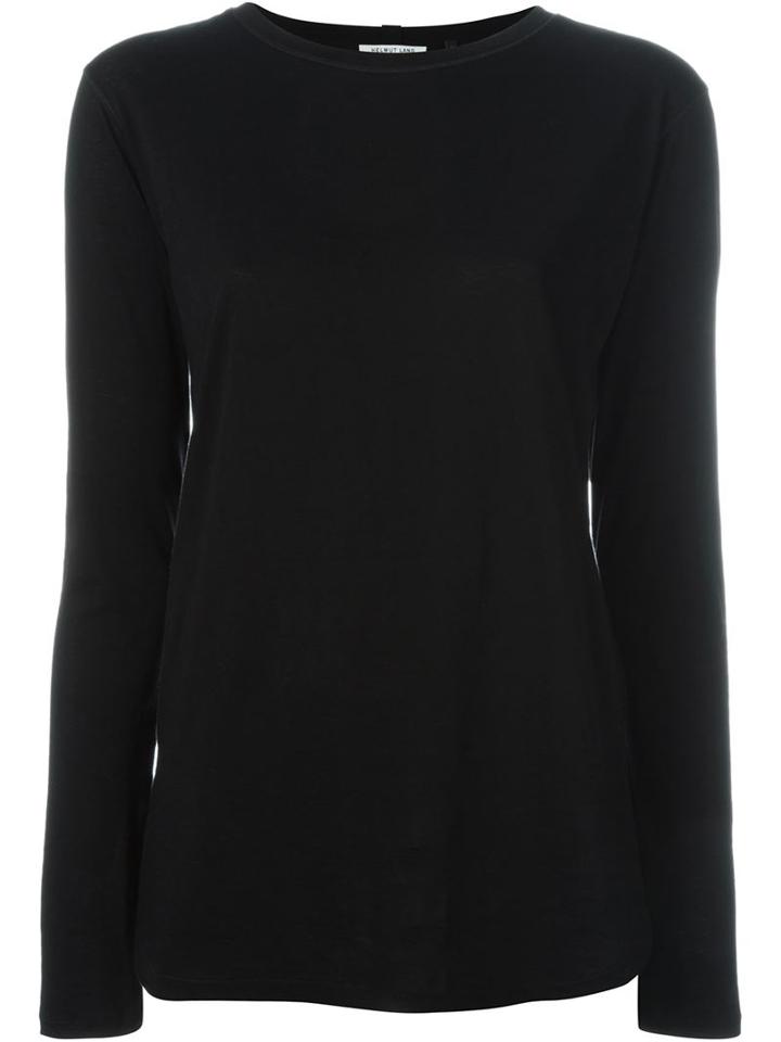 Helmut Lang Longsleeved T-shirt, Women's, Size: Medium, Black, Cotton/cashmere
