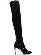 Valentino Valentino Garavani Rockstud Knee Boots - Black