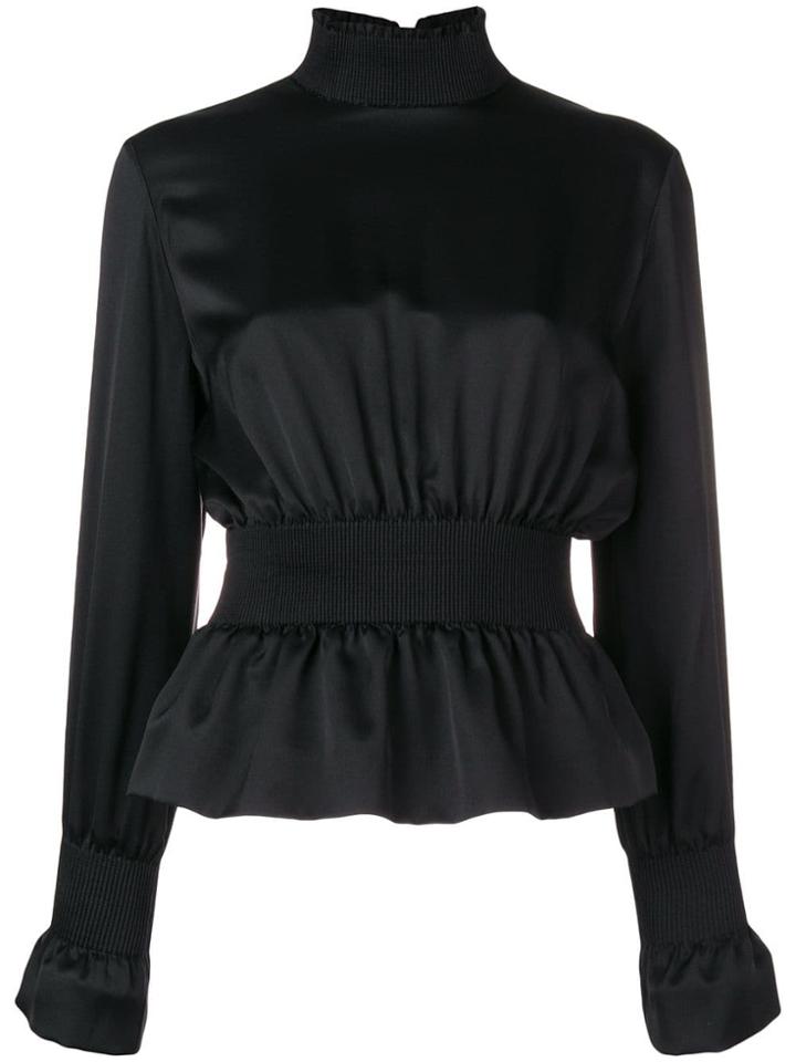 Tom Ford Zip-up Silk Blouse - Black