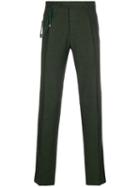 Berwich Cord-detail Slim Trousers - Green
