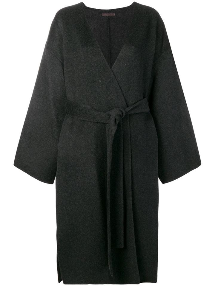 Acne Studios Oversized Poncho Double Coat - Black