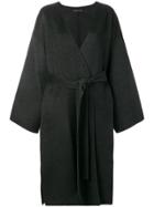 Acne Studios Oversized Poncho Double Coat - Black