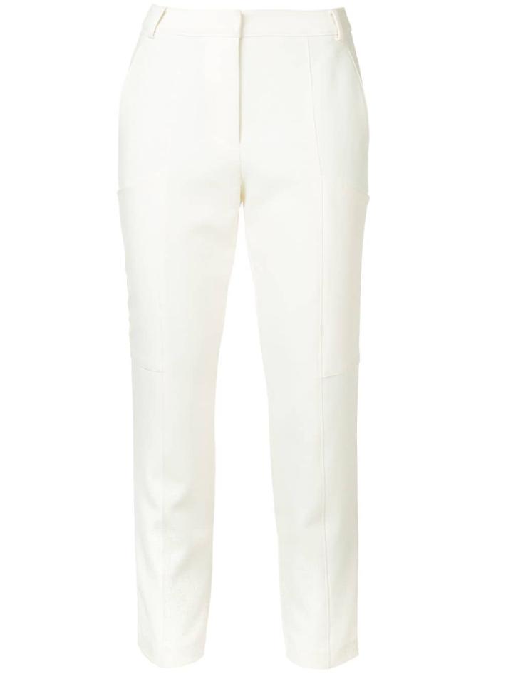 Tibi Slim-fit Cropped Trousers - White