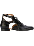 Maison Margiela Cut-out Ankle Boots, Women's, Size: 39, Black, Calf Leather/leather