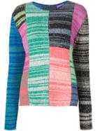 The Elder Statesman Patchwork Stripe Sweater