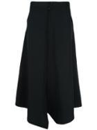 Y's Wide-leg Flared Trousers - Black
