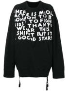 Mm6 Maison Margiela Panelled Slogan Print Sweatshirt - Black