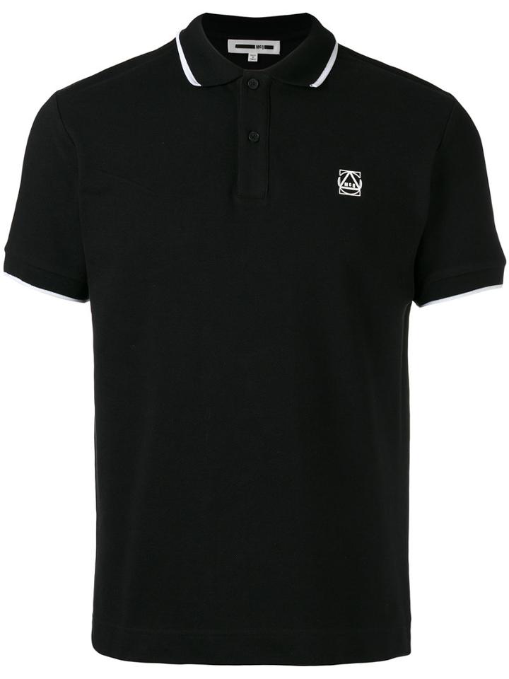 Mcq Alexander Mcqueen Embroidered Logo Polo Shirt, Men's, Size: Small, Black, Cotton