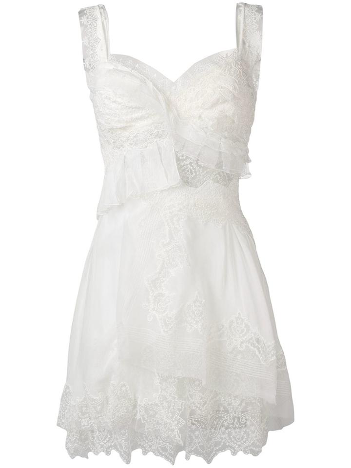 Ermanno Scervino Georgette Mini Dress - White